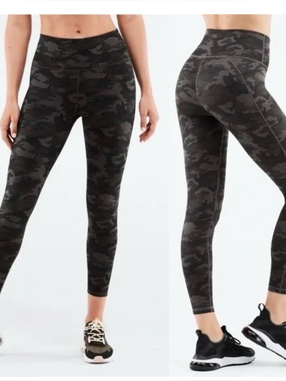 Fabletics PowerHold Leggings Define High Waisted 7/8 Camouflage Yoga Size Small